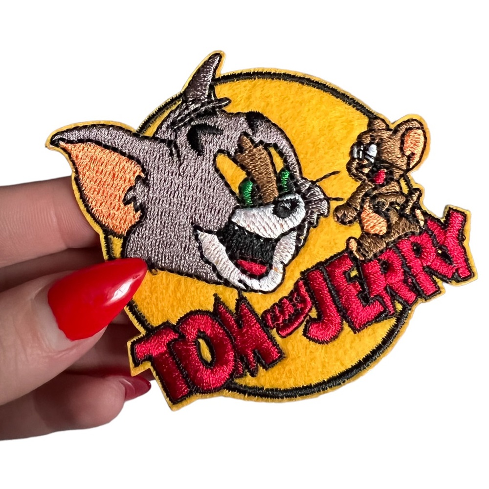 Tom and Jerry TV Show Patch Television Computer Video Game Throwback Vintage